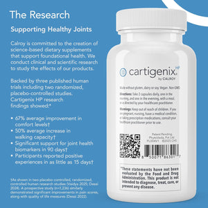 Calroy Cartigenix HP Joint & Cartilage Support Supplement - for Men and Women - Supports Flexibility, Mobility & Comfort – 60 Vegan Capsules