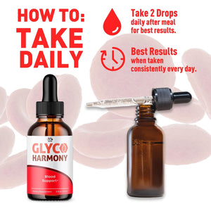 Glyco Harmony Drops, Official Glyco Harmony Liquid Supplement with All Natural Ingredients, Glycoharmony Blood Support Maximum Strength Health and Wellness Vitamin Supplement (1 Bottle, 30 Servings)