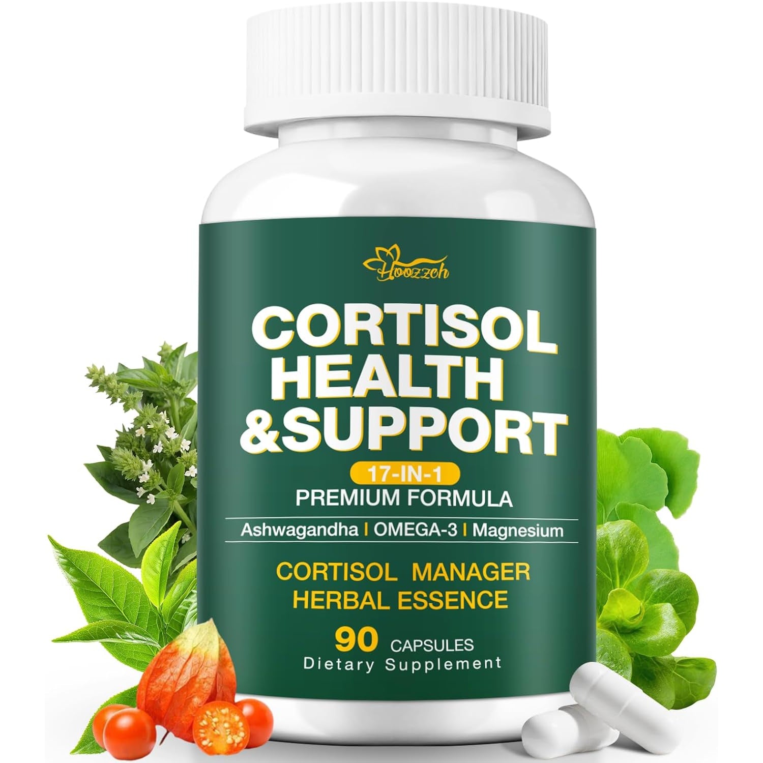 Cortisol Supplements for Women & Men, Cortisol Reducer with Magnesium, Ashwagandha & L-Theanine, Cortisol Manager for Sleep Support & Stress Relief, Cortisol Detox, Lower and Control 90 Capsules