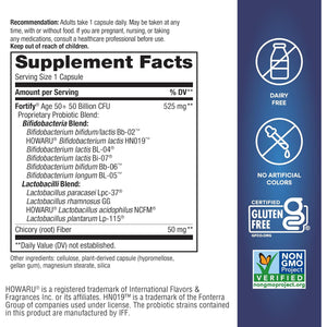 Nature'S Way Fortify Extra Strength(1) Probiotic Adults 50+, 50 Billion Live Cultures, Prebiotics, Probiotics for Digestive Health*, Immune Support*, Colon Health*, 30 Capsules