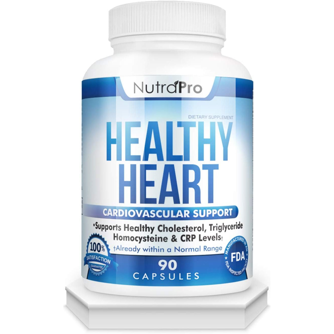 Nutrapro Healthy Heart - Heart Health Supplements. Artery Cleanse & Protect .Supports Healthy Cholesterol and Triglyceride. GMP Certified.