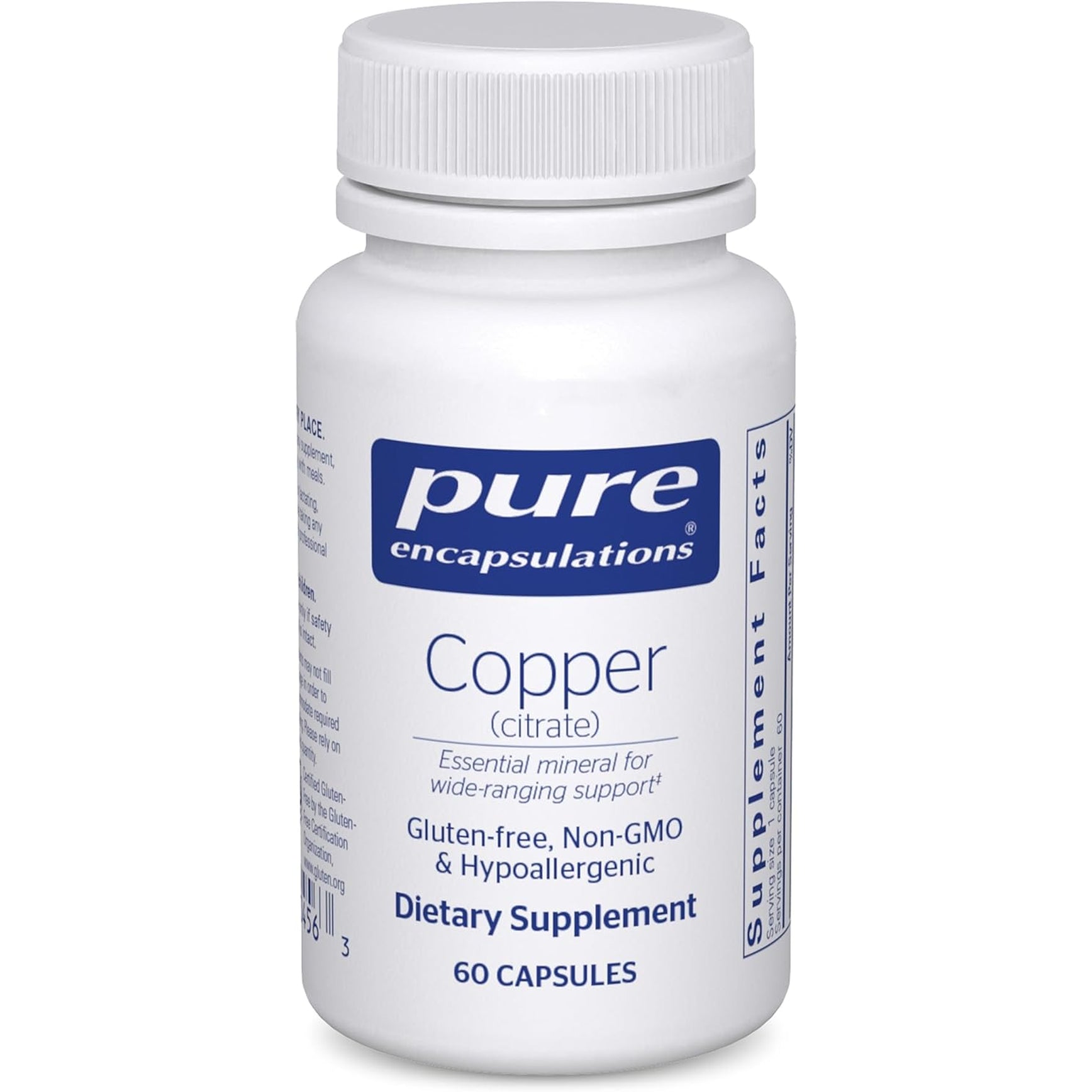 Pure Encapsulations Copper (Citrate) | Highly Bioavailable Form of Copper | 60 Capsules