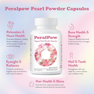 Organic Pearl Powder Capsules 1500Mg | Premium Pearl Extract for Skin Radiance, Eye Wellness & Nail Resilience | 100% Natural Calcium & Amino Acids | Non-Gmo, Vegan, 60 Capsules