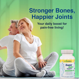 SUPER JOINT SUPPORT Glucosamine Chondroitin & MSM for Bone & Muscle Health - Joint Supplement for Men & Women with Vitamin D, B12, Magnesium, Potassium & Calcium - All in One Support - 90 Capsules