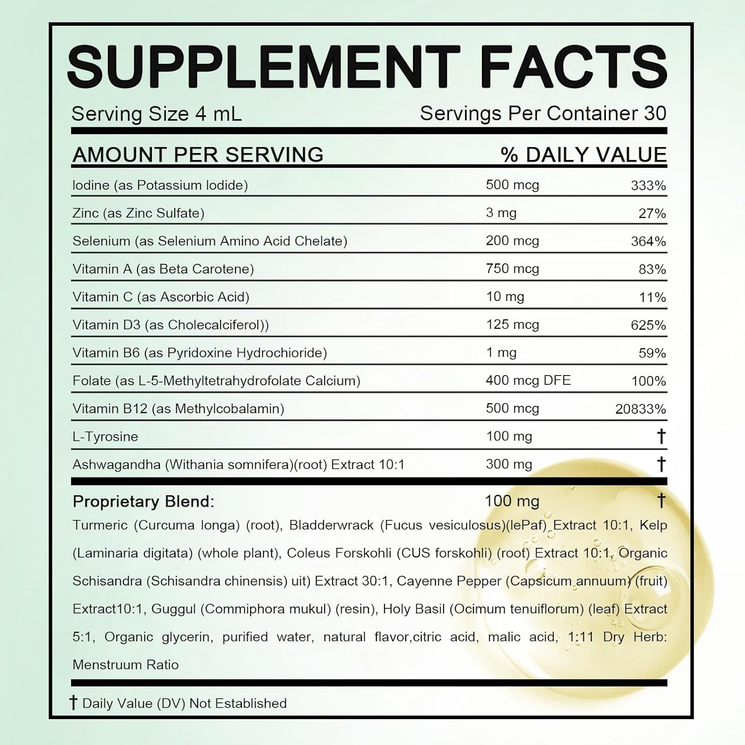 Kindled Thyroid Support Liquid Drops, Actora Thyroid Support Drops with Selenium Zinc Iodine L-Tyrosine Ashwagandha for Hormone Balance - Mood & Energy Supplement - 4 Fl. Oz. (120Ml) (1)