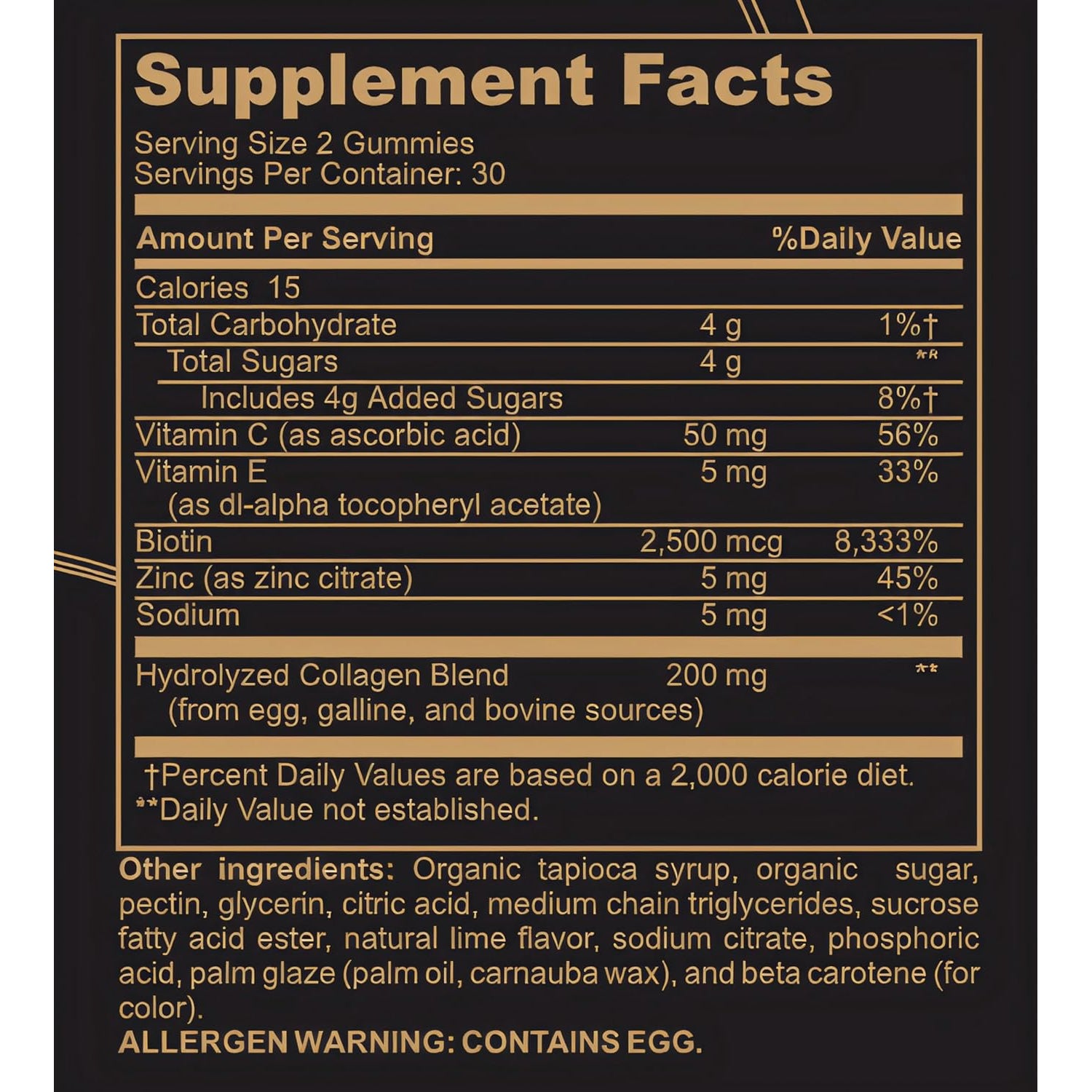 Black Girl Vitamins - Collagen Gummies for Hair, Skin, and Nail Support, with Vitamin C, Vitamin E, and Biotin, Gluten-Free, (Lime), 60Ct