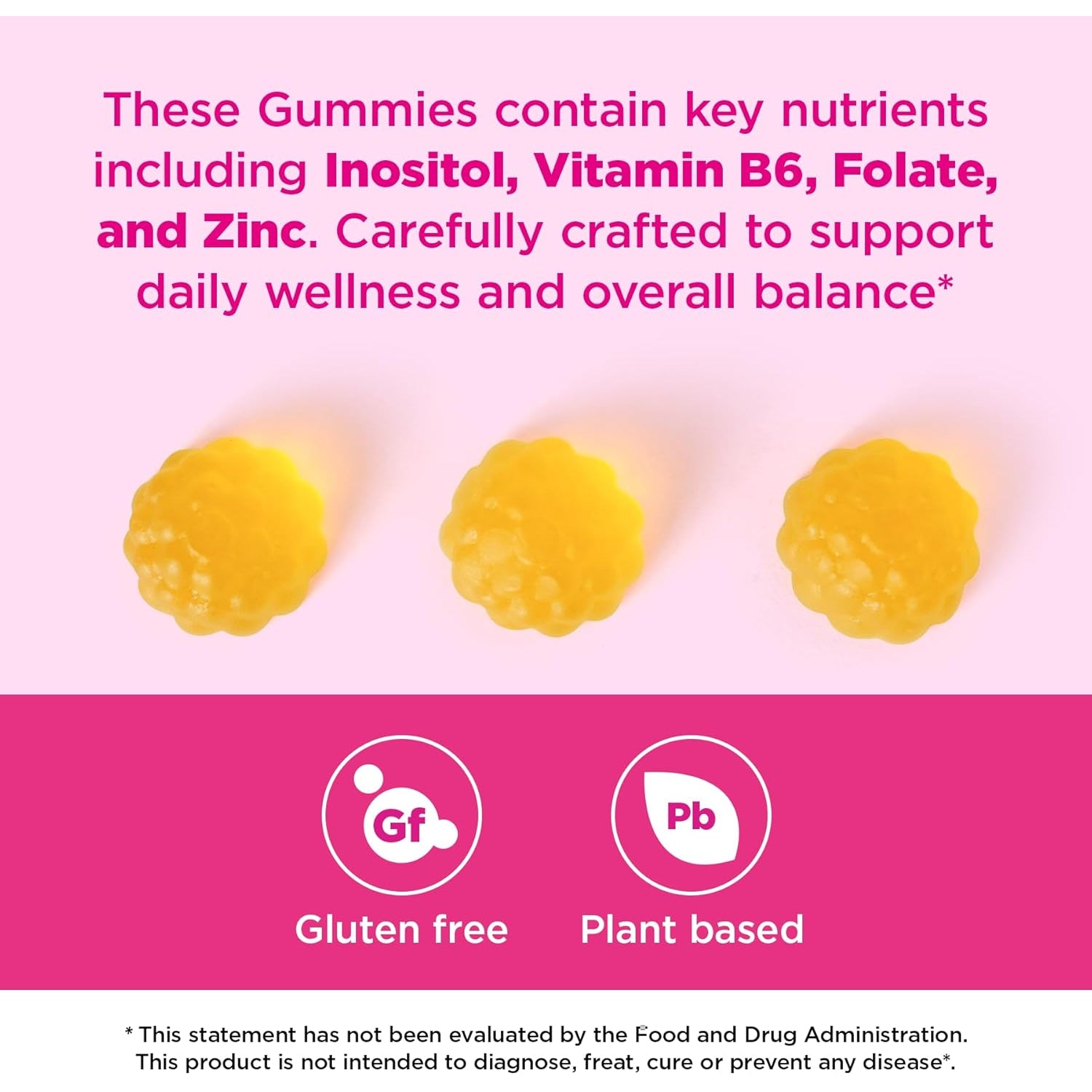 Arompcoslife Inositol Gummies for Women, 60 Count, Myo-Inositol Supplement with Folate & Vitamins B6 & B12, Supports Daily Wellness, Orange Flavor