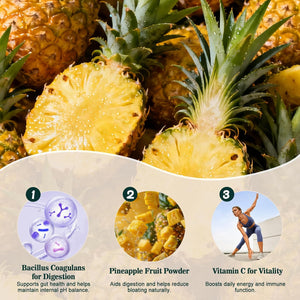 Probiotic Gummies for Women - Vital Prebiotic Source for Feminine Health, Ph Balance & Odor Control - Vegan Daily Digestive & Immune Support, Pineapple Flavor, Sugar-Free, 60 Count