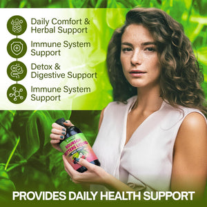 Soursop Bitters Liquid – Herbal Detox Formula with Soursop, Ginger, Turmeric & Black Seed Mixed Berry Flavor – Supports Digestive Balance & Immune Wellness – 16 Fl Oz