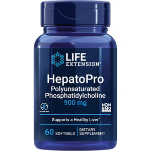 Life Extension Hepatopro, Polyunsaturated Phosphatidylcholine, 900 Mg, Supports a Healthy Liver and Detoxification, Protects against Oxidative Stress, Gluten-Free, Non-Gmo, 60 Softgels