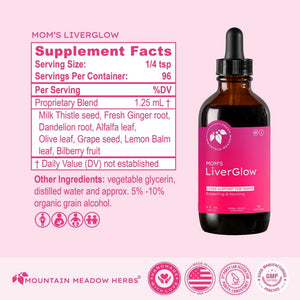 Mountain Meadow Herbs Mom'S Liver Glow, Advanced Detoxifier and Regenerator to Support Liver Health and Function - 4 Oz - for a Happy Liver