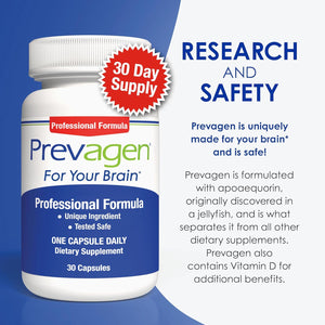 Prevagen Professional Formula - 60 Capsules (2 Month Supply) | Formulated for Your Brain | 40Mg of Apoaequorin plus Vitamin D3 with 7-Day Pill Minder