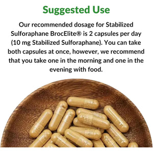 Brocelite Mara Labs plus | Stabilized Broccoli Sulforaphane Supplement | Glyphosate Residue Free Certified – Third-Party Tested | 60 Vegan Capsules