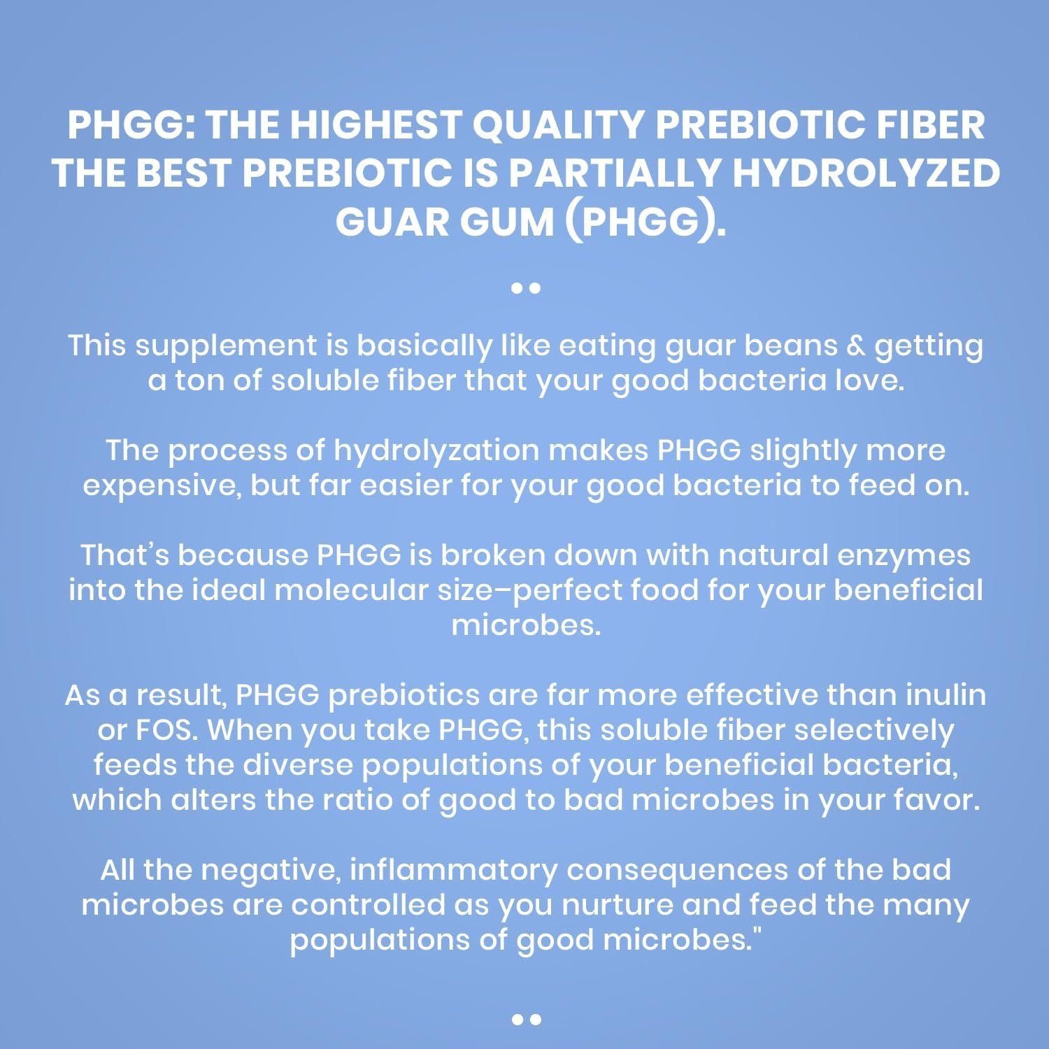 PERFECT PASS Prebiotic PHGG Partially Hydrolyzed Guar Gum 210G Powder - 100% Natural Gluten Free Non GMO - Certified Kosher Vegetarian Sugar Free