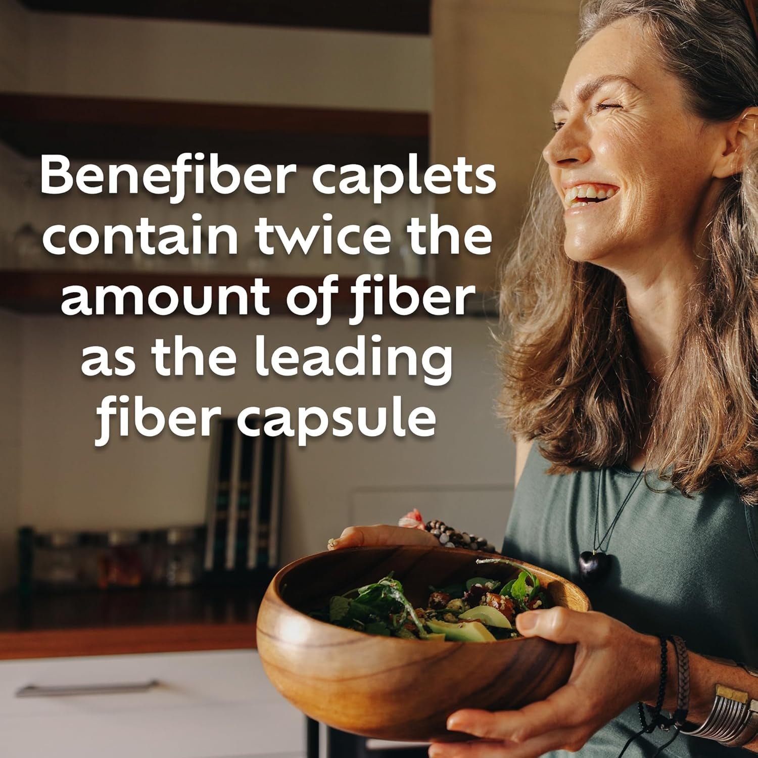 Benefiber Prebiotic GLP-1 Friendly Fiber Supplement Caplets, 84 Count
