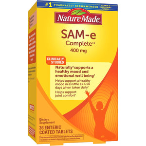 Nature Made Sam-E Complete 400 Mg, Sam-E Supplement for Mood Support, Dietary Supplement, 36 Tablets, 36 Day Supply