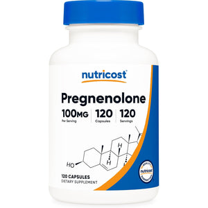 Nutricost Pregnenolone 100Mg, 120 Capsules - Non-Gmo, Gluten Free, Vegetarian Capsules