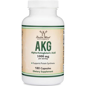 AKG Supplement (Alpha Ketoglutaric Acid) 1,000Mg per Serving (180 Capsules) Different and May Be More Effective than AAKG (Recently Studied for Healthy Aging Properties) Gluten Free by Double Wood
