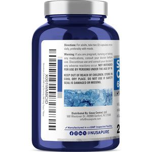 Nusapure Strontium Citrate - Suitable for Vegetarian/Vegan, Non - GMO - 680 Mg 200 Capsules