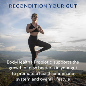 Bodyhealth Probiotic Enhanced with Perfectamino for Women and Men, Spore Based with Bifidobacterium, Lactobacillus Salivarius, Lactobacillus Acidophilus - 60 Capsules