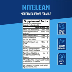 Night Time Fat Burner for Weight Loss Support - Belly Fat Burner for Men & Women with Green Tea and White Kidney Bean Extract - Nighttime Metabolism Booster & Sleep Optimizer to Help Stubborn Fat Loss