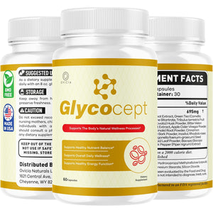 Glycocept - Glycocept Advanced Formula Support Capsules All Natural Premium Ingredients Maximum Strength, Daily Pills Support Vitamins for Health and Wellness, 60 Capsules for 1 Month