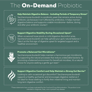 Organic Saccharomyces Boulardii - 10 Billion CFU - Clinically Validated CNCM I-1079 Probiotic Strain - Gut, Digestion & Healthy Bowel Support - First Organic Form of S. Boulardii Probiotic - 60 Count