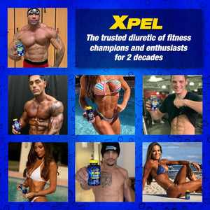 Maximum Human Performance Xpel Maximum Strength Diuretic Water Pills, for Water Retention Relief, Weight Loss Support, with Vitamin B-6 Potassium Dandelion Root, 80 Capsules