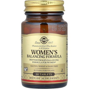Solgar Women'S Balancing Formula, 60 Tablets - Pueraria Mirifica - Phytoestrogen Balancing Formula, Energy Metabolism, Nervous System Health - Vegan, Gluten-Free, Dairy Free, Kosher - 60 Servings