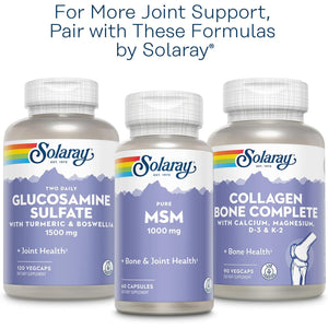 SOLARAY Glucosamine Chondroitin and Hyaluronic Acid, 1500Mg/1000Mg/20Mg 90 Capsules