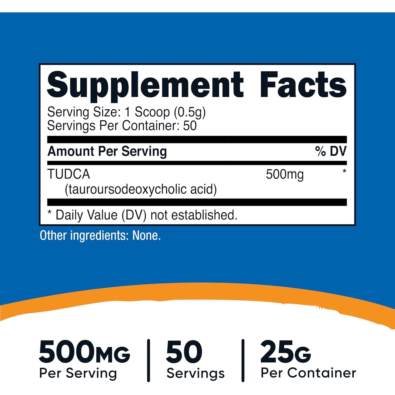 Nutricost Tudca Powder 25 Grams (Tauroursodeoxycholic Acid) - Gluten Free, Non-Gmo