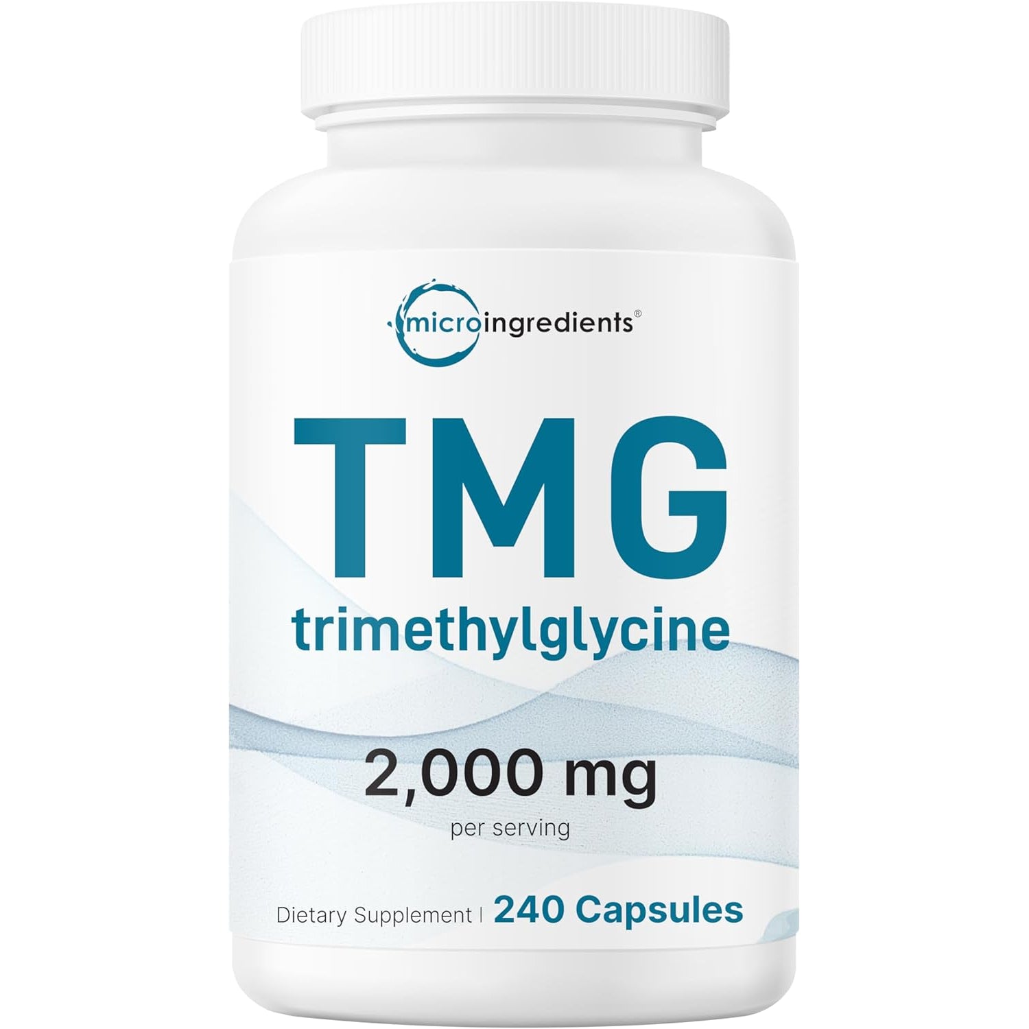 Micro Ingredients TMG 2000Mg, 240 Capsules | Double Strength Betaine Anhydrous Trimethylglycine* | Non-Gmo, Gluten Free