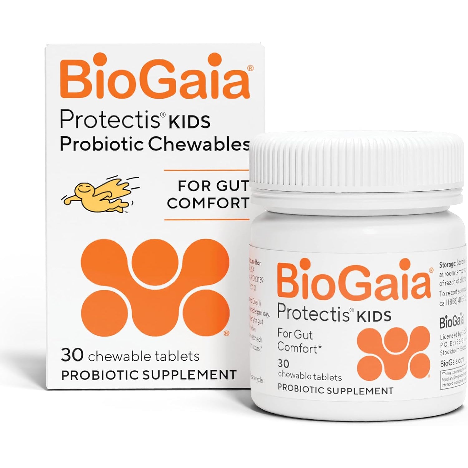 Biogaia Protectis Kids | Probiotic for Ages 3+ | Eases Occasional Digestive Issues & Promotes Regularity | Allergen, Dairy, Soy & Gluten Free | Backed by 30 Years of Research | 30 Day Supply