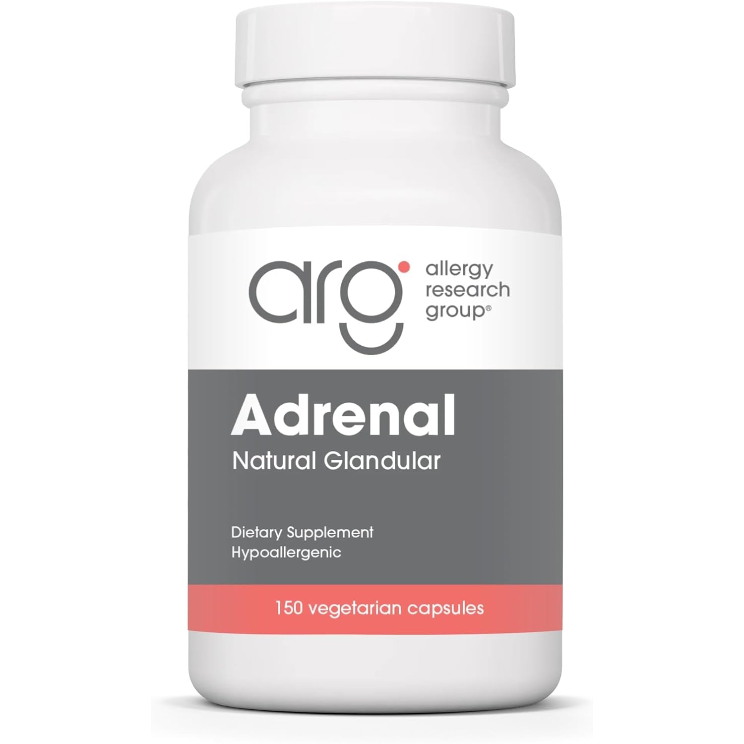 Allergy Research Group ARG Adrenal Cortex - Supports Healthy Stress Response & Metabolism - Delivers 150 Mg Freeze-Dried Bovine Adrenal Cortex Tissue - 100 Servings - 150 Capsules