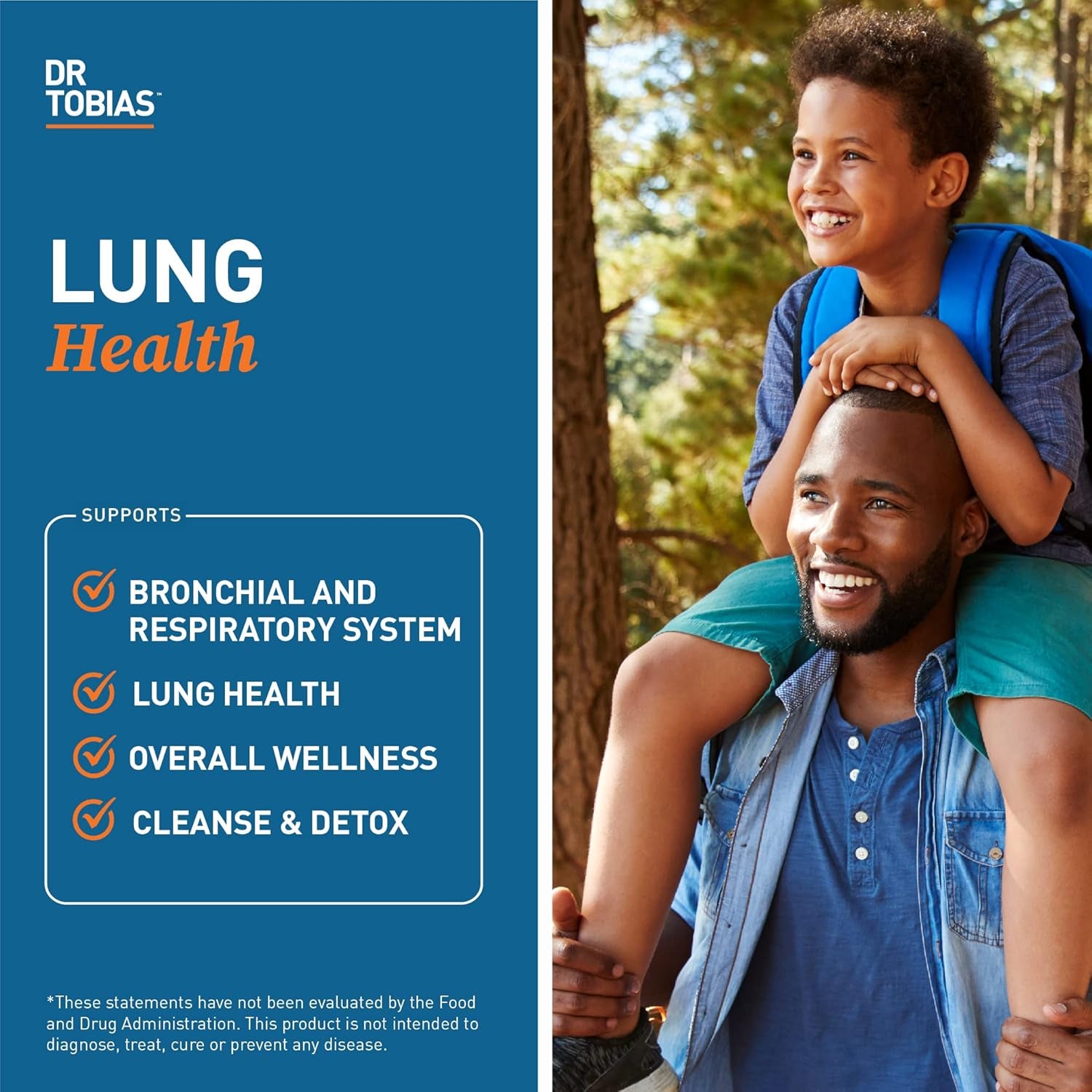Dr. Tobias Lung Health - Lung Support Supplement with Vitamin C, Butterbur, Quercetin & Bromelain | Lung Cleanse & Detox Formula for Bronchial & Respiratory System Non-Gmo (60 Capsules, 60 Servings)