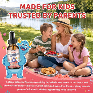 22 in 1 Parasite Cleanse for Humans & Kids, Herbal Gut Cleanse Liquid Drops with Wormwood, Black Walnut, Clove, Chlorella, Oregano, Digestive Health Support - Strawberry Flavor, 2 Fl Oz