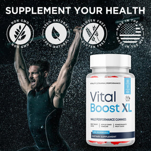 Vital Boost XL Gummies, Official Vitalboost X L Gummys for Men with All Natural Ingredients, Vital Boost XL Advanced Health & Wellness Support with Premium Active Lifestyle Vitamins (60 Gummies)