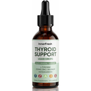 Innerfresh Thyroid Support Drops, Inner Fresh Thyroid Support Liquid Drops for Women, Hormone Balance & Healthy Metabolism Support, with Selenium, Zinc, Iodine, L-Tyrosine & Ashwagandha (1)
