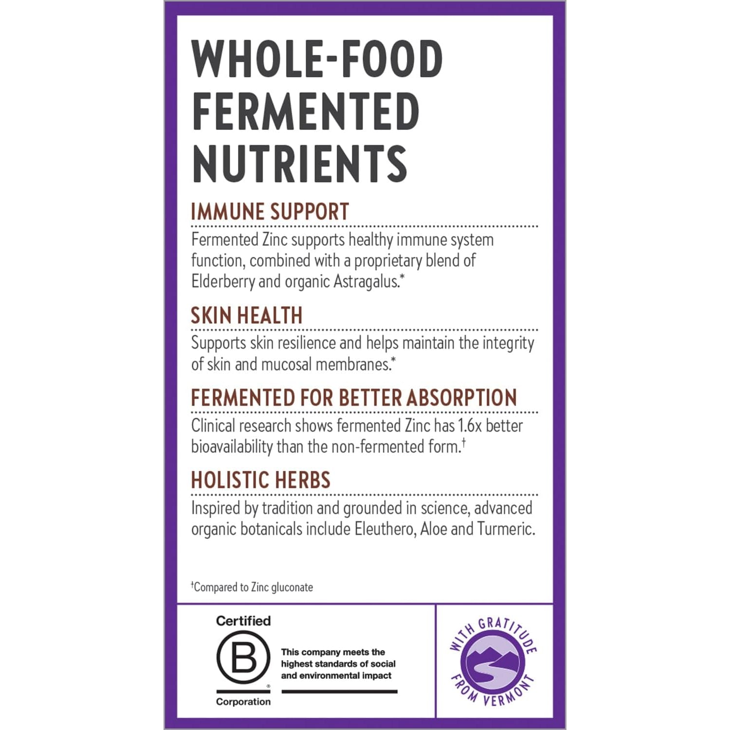 New Chapter Zinc Supplement, Fermented Zinc Complex, ONE Daily for Immune Support + Skin Health, Mineral-Balancing Formula Rich in Copper, Easy to Swallow & Digest, 60 Count (2 Month Supply)