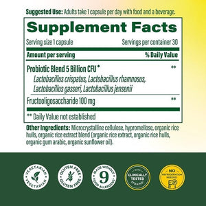Megafood Womens Probiotic + Prebiotic - Gluten-Free Prebiotics and Probiotics for Women, Supports Digestive Health & Regularity, Vaginal Probiotics for Healthy Ph Levels, Vegetarian - 30 Capsules