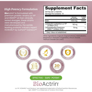 SIGNIFY NATURE Bioactrin Vaginal Probiotics for Women - Bacterial Vaginosis & Yeast Infection Treatment - BV Probiotic - Ph Vaginitis Support-28 Pills