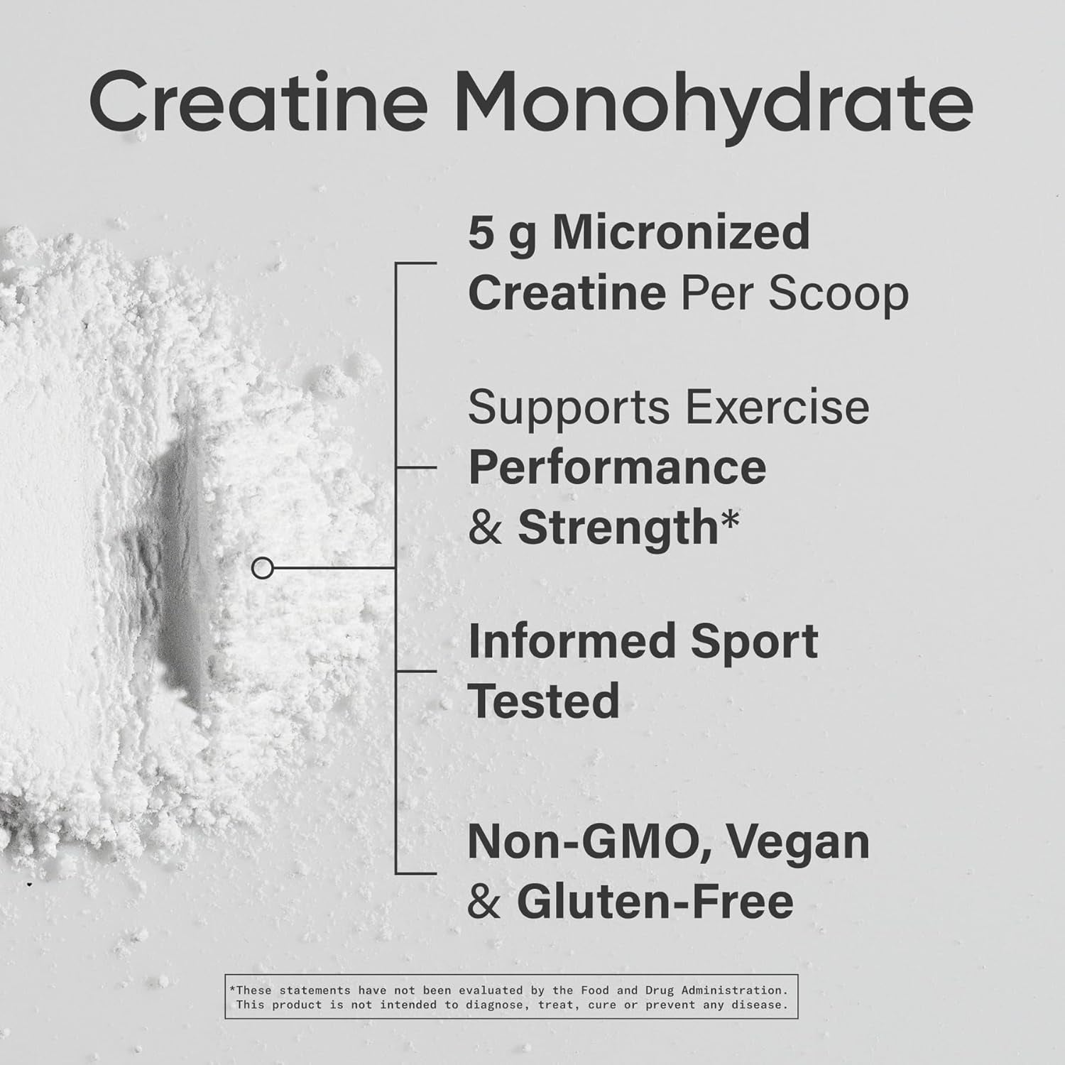 Sports Research Creatine Monohydrate - Gain Lean Muscle, Improve Performance and Strength and Support Workout Recovery* - 5 G Micronized Creatine - 17.64 Oz
