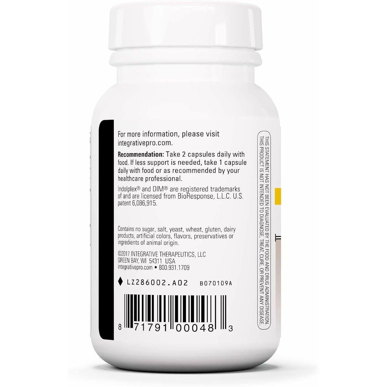 Integrative Therapeutics Indolplex – 240Mg Bioavailable DIM for Hormone Balance Support* - Supports Estrogen Metabolism* - Gluten-Free & Dairy-Free - 60 Capsules (30 Servings)