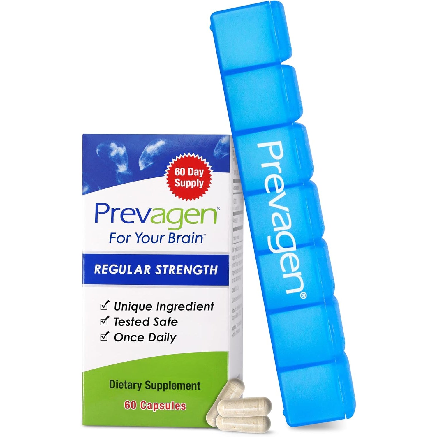 Prevagen Regular Strength - 60 Capsules (2 Month Supply) 10Mg of Apoaequorin plus Vitamin D3