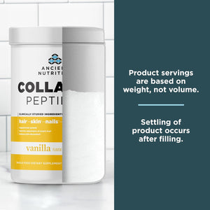 Ancient Nutrition Collagen Peptides, Collagen Peptides Powder, Vanilla Hydrolyzed Collagen, Supports Healthy Skin, Joints, Gut, Keto and Paleo Friendly, 12 Servings, 20G Collagen per Serving