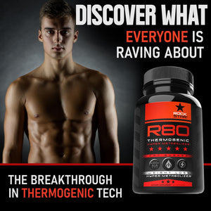 Rockstar R80 Extreme Thermogenic Hyper-Metabolizer Fat Burner for Men & Women – GLP-1 Support, Appetite Suppressant, Thermogenic Weight Loss Pills | Metabolism Booster