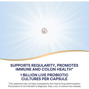 Nature'S Way Pearls Adult 50+ Probiotic, Probiotics for Digestive Health* Supports Regularity, Immune & Colon Health*, 1 Billion Cultures, No Refrigeration Needed, 30 Softgels