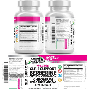 Berberine 1500Mg Supplement with Apple Cider Vinegar Capsules - Women'S GLP-1 Support with Ceylon Cinnamon, Chromium Picolinate & Black Pepper Extract - Metabolic Wellness - 90 Vegetarian Capsules