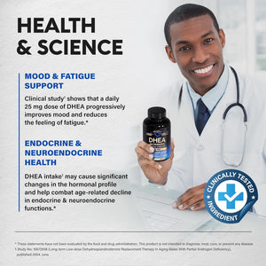 DHEA 25Mg - Micronized DHEA Supplement for Women & Men - Clinically Proven Strength & Bioavailable - Healthy Aging, Hormone Balance & Energy Level Support - Lab Tested - Vegan & NON-GMO - 120 Capsules