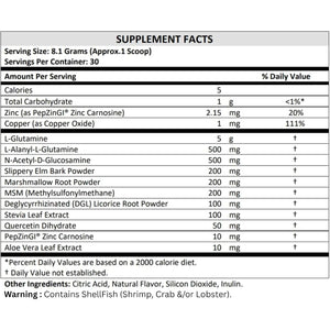 TERRA ORIGIN Healthy Gut Powder (Berry Flavor) |30-Servings with L-Glutamine, Zinc, Glucosamine, Slippery Elm Bark, Marshmallow Root and More!